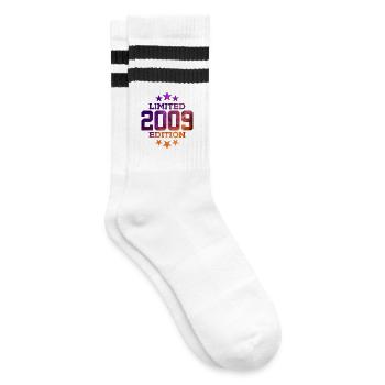 LIMITED EDITION 2009 17TH BIRTHDAY - Striped tennis socks - white/black - Right