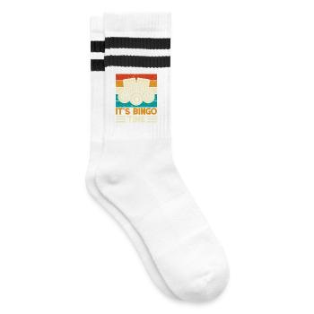 Bingo Game It´s Time Bingo - Gestreifte Tennissocken - Weiß/Schwarz - Rechts