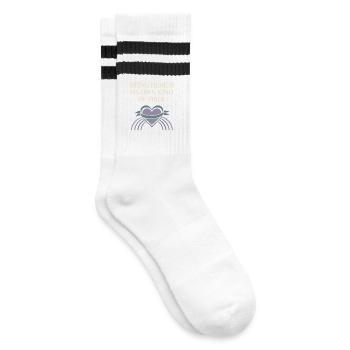 Groovy Pride Retro Égalité Queer Histoire - Chaussettes de tennis - blanc/noir - Droite