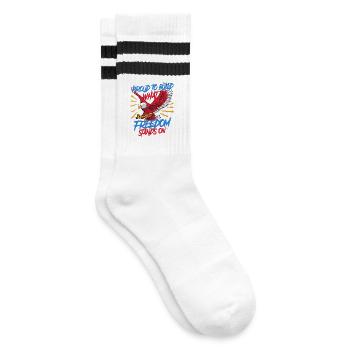 Military Mechanic - Striped tennis socks - white/black - Right
