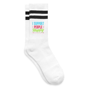 Citation d’assistant social : Soutenir les gens pour une vie sociale heureuse - Chaussettes de tennis - blanc/noir - Droite