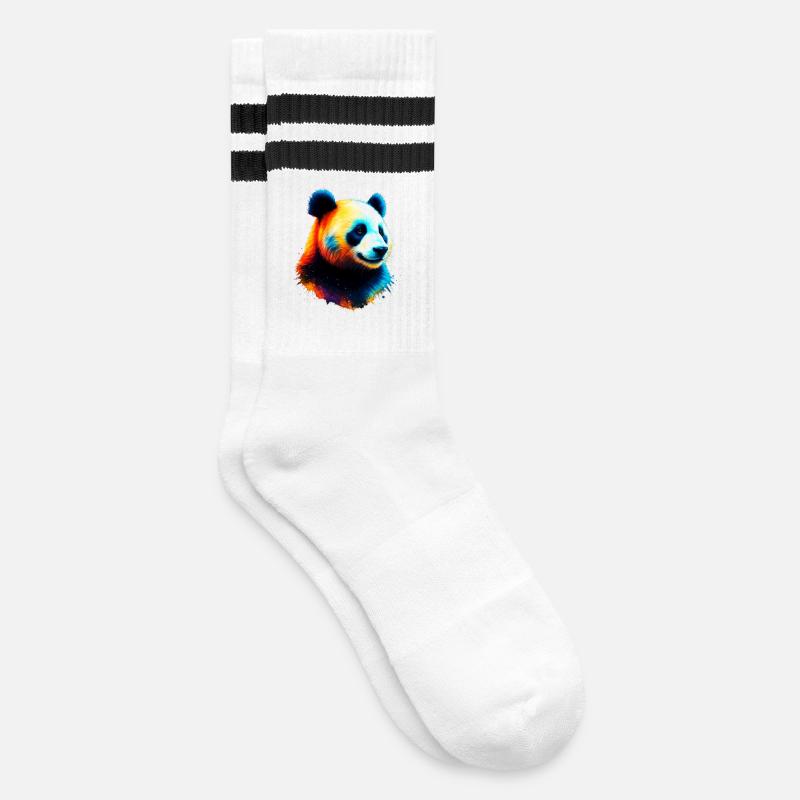 Panda - Chaussettes de tennis - blanc/noir