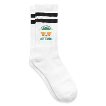 Karate Training Gifts Karate Training - Striped tennis socks - white/black - Right