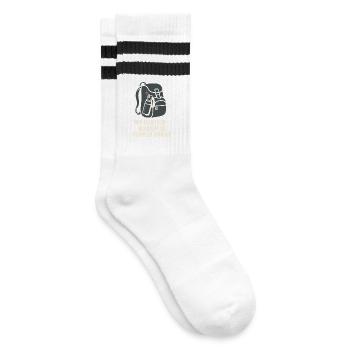 Women's solo hiker empowerment trail - Striped tennis socks - white/black - Right