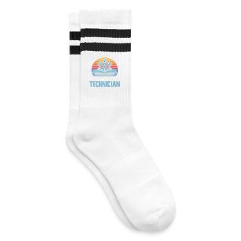 Technicien CVC Expert en climatisation rétro Professionnels du design - Chaussettes de tennis - blanc/noir - Droite