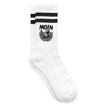 Seal seal Baltic Sea North Sea Moin - Striped tennis socks - white/black - Right