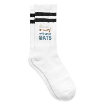 Porridge Breakfast Culture Overnight - Striped tennis socks - white/black - Right