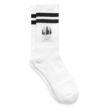 Neurodivergent introvert - Striped tennis socks - white/black - Right