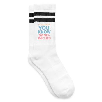 Dessert d’été pour amateurs de sandwichs glacés - Chaussettes de tennis - blanc/noir - Droite