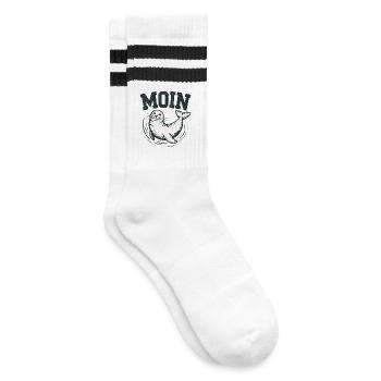 Seal seal Baltic Sea North Sea Moin - Striped tennis socks - white/black - Right