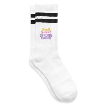 Anime Strong Girl Taking The Force In - Striped tennis socks - white/black - Right