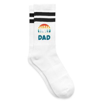 Bowling Dad Rétro Design - Chaussettes de tennis - blanc/noir - Droite