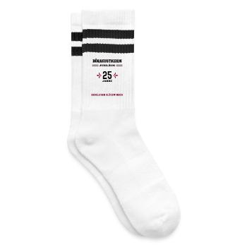 Hearing aid acoustician 25th anniversary 25th acoustician - Striped tennis socks - white/black - Right