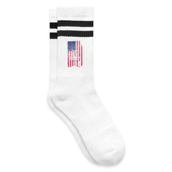 Drapeau Disc Golf USA - Chaussettes de tennis - blanc/noir - Droite