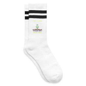 Petits pas, grands succès | Travail social - Chaussettes de tennis - blanc/noir - Droite