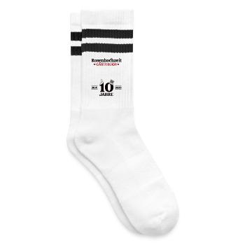 Livre d’or de mariage Rose : 10 ans de mariage - Chaussettes de tennis - blanc/noir - Droite
