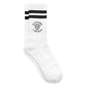 Clown mignon Tiens bon, ça empire Humour - Chaussettes de tennis - blanc/noir - Droite
