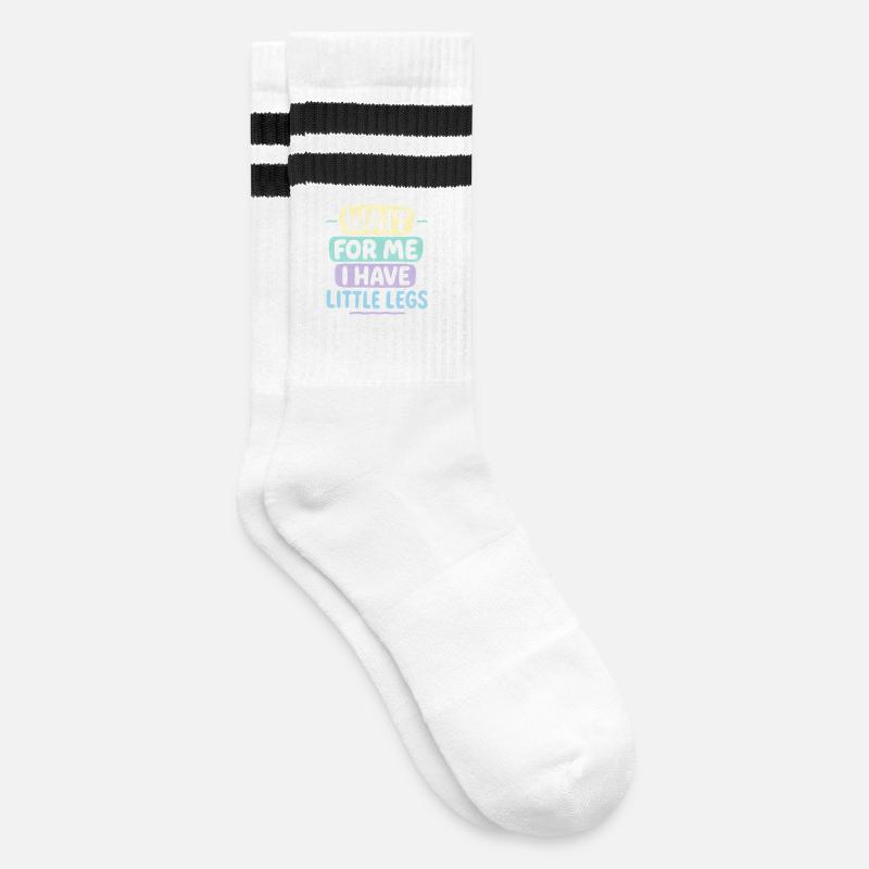 Cute Saying Humor Meme Funny Gift Idea - Striped tennis socks - white/black