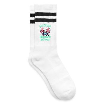 Official Ski Bunny Supervisor - Striped tennis socks - white/black - Right