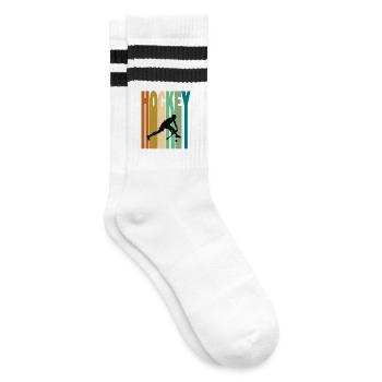 Hockey sur gazon Hommes Rétro Vintage - Chaussettes de tennis - blanc/noir - Droite