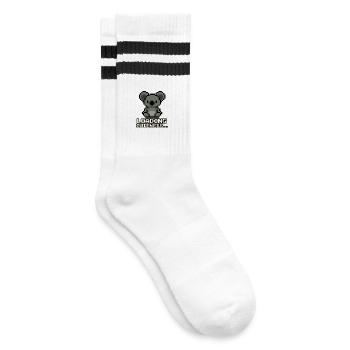 Pixelkoala Loading Cuteness - Gestreifte Tennissocken - Weiß/Schwarz - Rechts