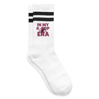 In My K-Pop Era Korean Music Cute Kpop Fans Korean - Striped tennis socks - white/black - Right