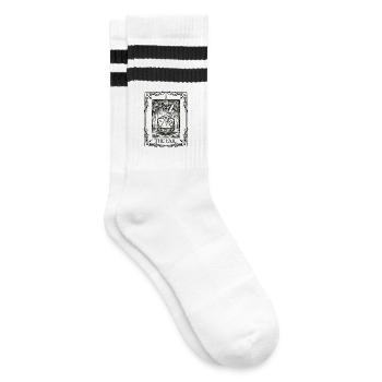 Echtes Pech Würfel Tarot Pen and Paper - Gestreifte Tennissocken - Weiß/Schwarz - Rechts