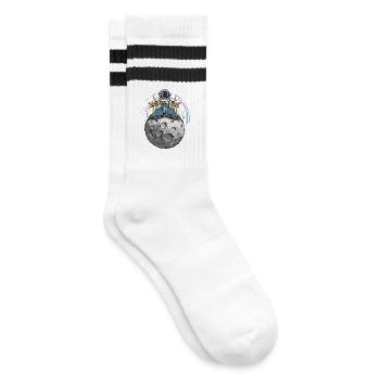 Mondbeat : Astronaut Drummer - Chaussettes de tennis - blanc/noir - Droite