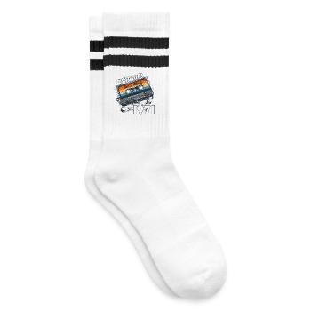 55. Geburtstag Geschenk Mann Frau März 1971 - Gestreifte Tennissocken - Weiß/Schwarz - Rechts