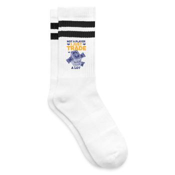 Je ne suis pas un joueur, j’échange juste beaucoup de cartes à collectionner - Chaussettes de tennis - blanc/noir - Droite