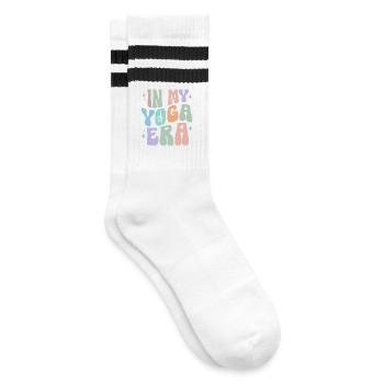 Yoga Meditation Training Yoga Lover Yoga Class - Striped tennis socks - white/black - Right