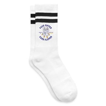Pack Ripper Card Flipper Sammle sie alle, Cardgod - Gestreifte Tennissocken - Weiß/Schwarz - Rechts