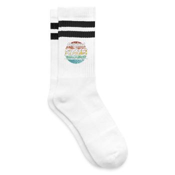 11th Birthday 2015 Boys and Girls Gift - Striped tennis socks - white/black - Right