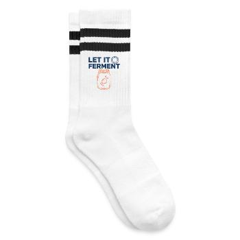 Sourdough Bread Baking Baker Sourdough Starter Jar - Gestreifte Tennissocken - Weiß/Schwarz - Rechts