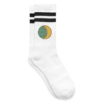 Mondsonne Tagundnachtgleiche Okkulte Ostersegen Frühling - Gestreifte Tennissocken - Weiß/Schwarz - Rechts