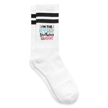 Je suis la tante d’anniversaire de la K-Pop - Chaussettes de tennis - blanc/noir - Droite