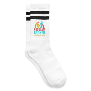 Travailleur social Citation Problème Courtier Travail social - Chaussettes de tennis - blanc/noir - Droite