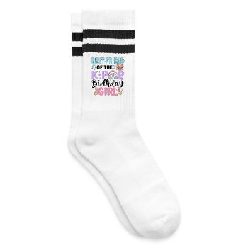 Meilleure amie de la fille anniversaire de la K-Pop - Chaussettes de tennis - blanc/noir - Droite
