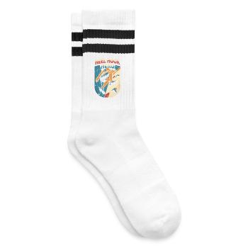 Indoor Klettern Indoorklettern Heel Hook Hero - Gestreifte Tennissocken - Weiß/Schwarz - Rechts