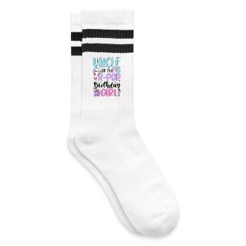 Oncle de la fille d’anniversaire de K Pop - Chaussettes de tennis - blanc/noir - Droite