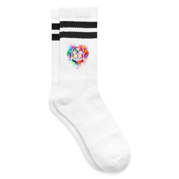 Shih Tzu | Art pop pour petits chiens - Chaussettes de tennis - blanc/noir - Droite