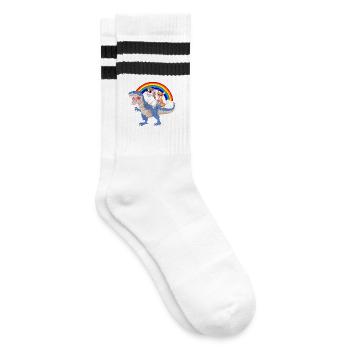Chemise de dinosaure licorne chihuahua - Chaussettes de tennis - blanc/noir - Droite