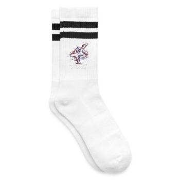 Breakdance B-Boy Streetdance Hip Hop - Gestreifte Tennissocken - Weiß/Schwarz - Rechts