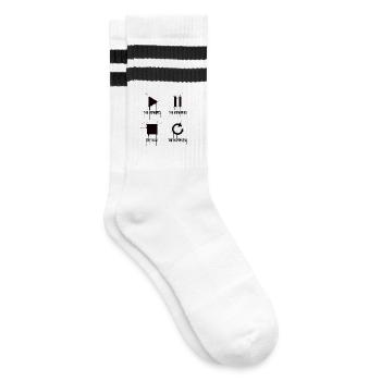 Pleine conscience, moments, souvenirs, bonheur - Chaussettes de tennis - blanc/noir - Droite