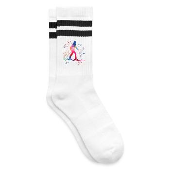 Ski alpin Sports d’hiver Ski de randonnée - Chaussettes de tennis - blanc/noir - Droite