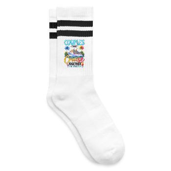 Les couples qui naviguent ensemble restent ensemble - Chaussettes de tennis - blanc/noir - Droite