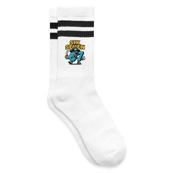 Six Sept 67 Pirate Italian Brainrot Humour Drôle - Chaussettes de tennis - blanc/noir - Droite