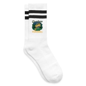 Joueur de pickleball Dink Queen, joueur de pickleball amoureux - Chaussettes de tennis - blanc/noir - Droite
