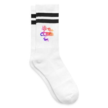 Climb Gradient Silhouette - Gestreifte Tennissocken - Weiß/Schwarz - Rechts