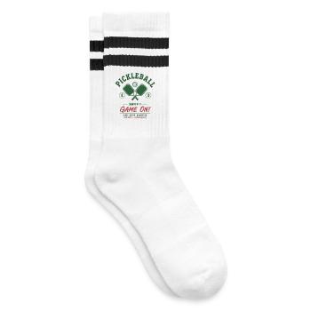 Pickleball Game On Dink Drive Dominate Court Open - Striped tennis socks - white/black - Right